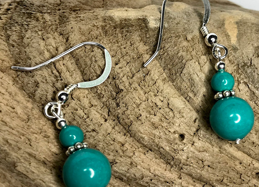 Turquoise Silver Drops