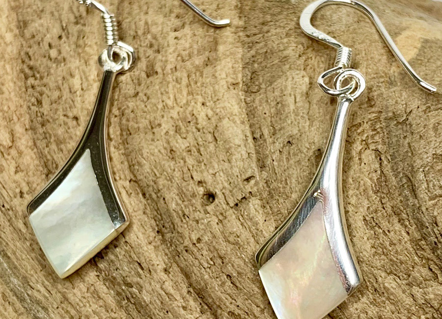Mother of Pearl Silver Drops