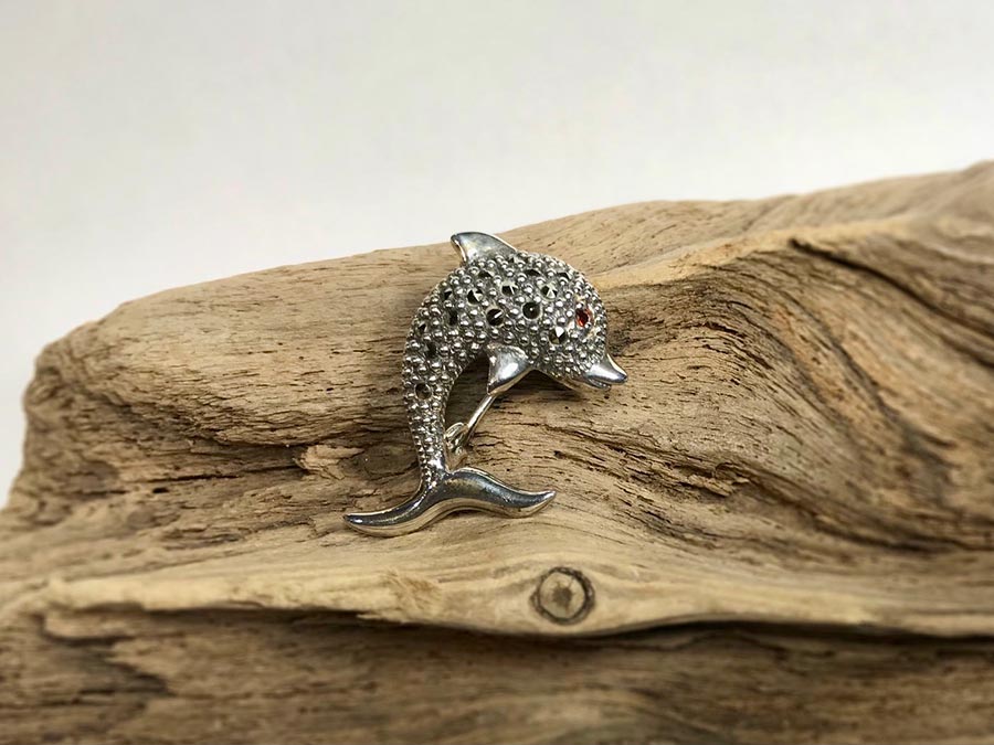 Marcasite Dolphin Brooc